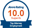 Avvo Rating 10.0 Superb Top Attorney Employment